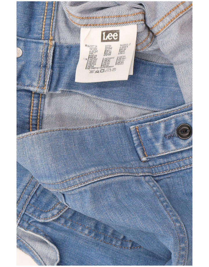 Colete jeans feminino Lee UK 12 algodão azul médio