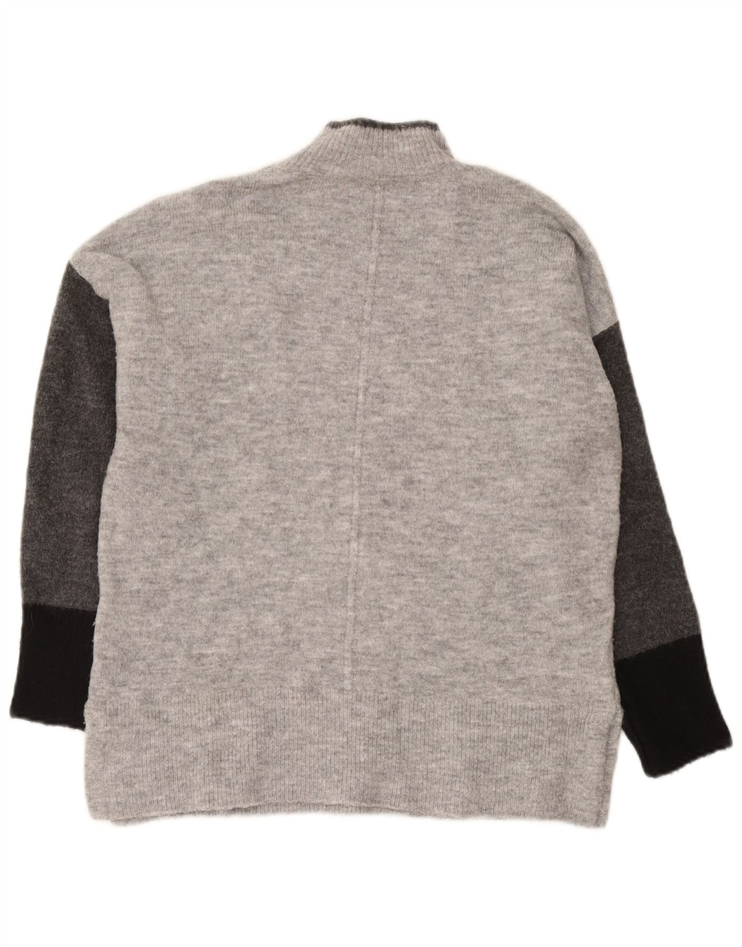 Suéter feminino Marks & Spencer com gola tartaruga Reino Unido 14 cinza médio