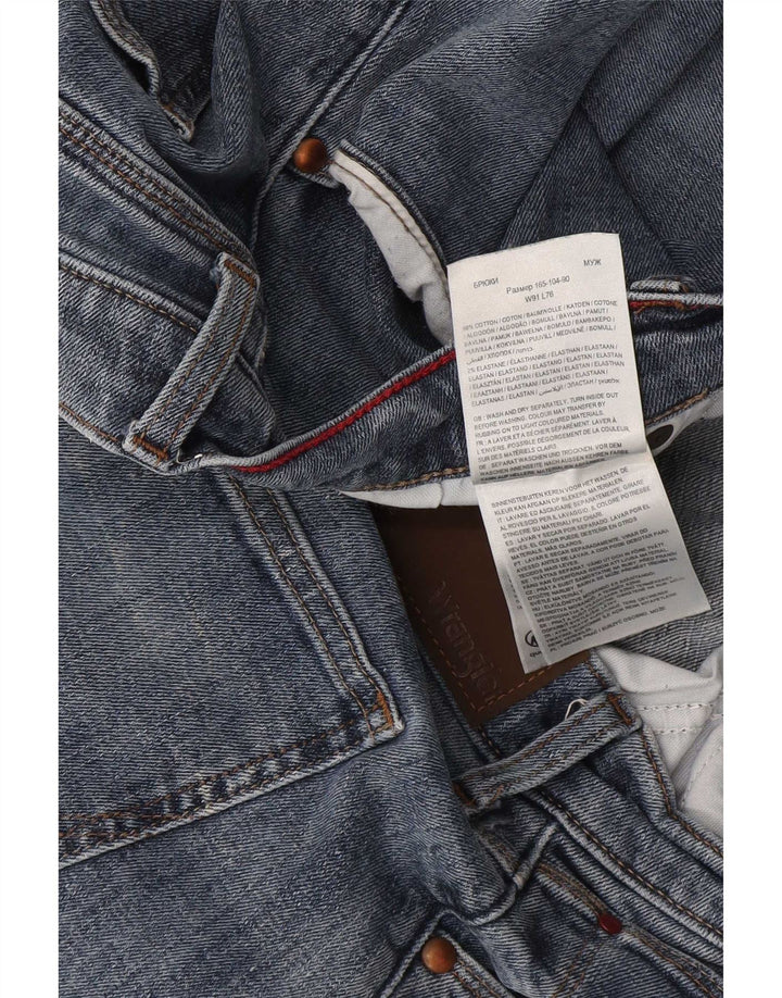 Wrangler Masculino Regular Straight Jeans W36 L30 Azul Algodão