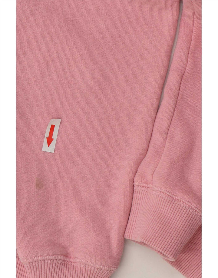 Jack Wills moletom feminino oversized jumper UK 8 pequeno algodão rosa