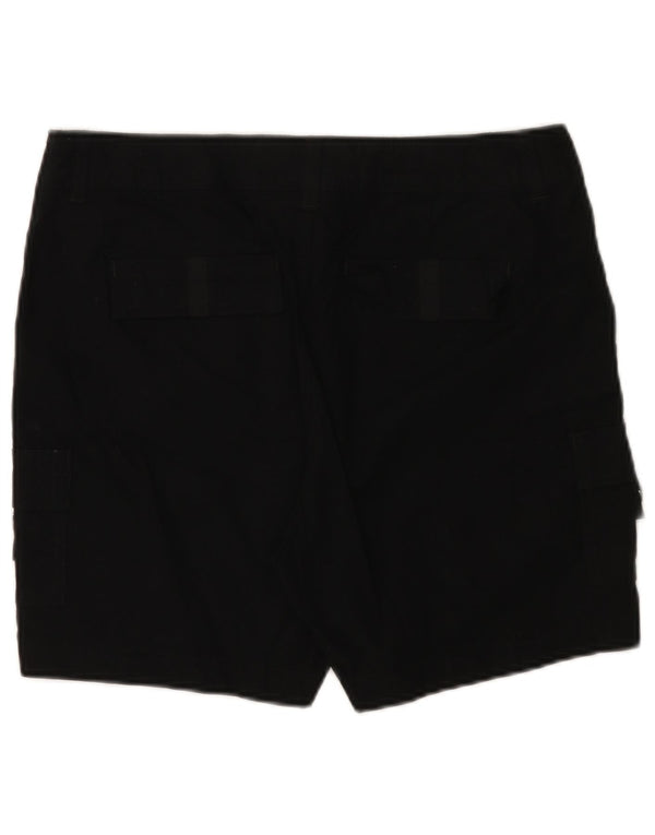 Shorts cargo feminino Lee de cintura média, ajuste regular, tamanho 12, grande, W32, algodão preto