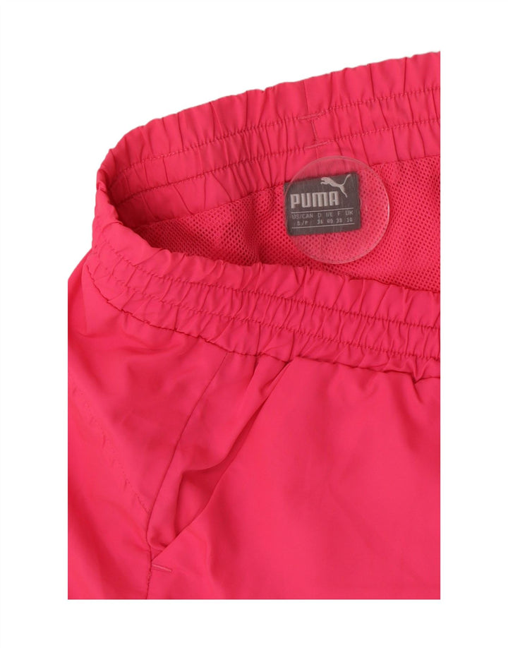 Shorts esportivos femininos Puma UK 10 pequeno poliéster rosa