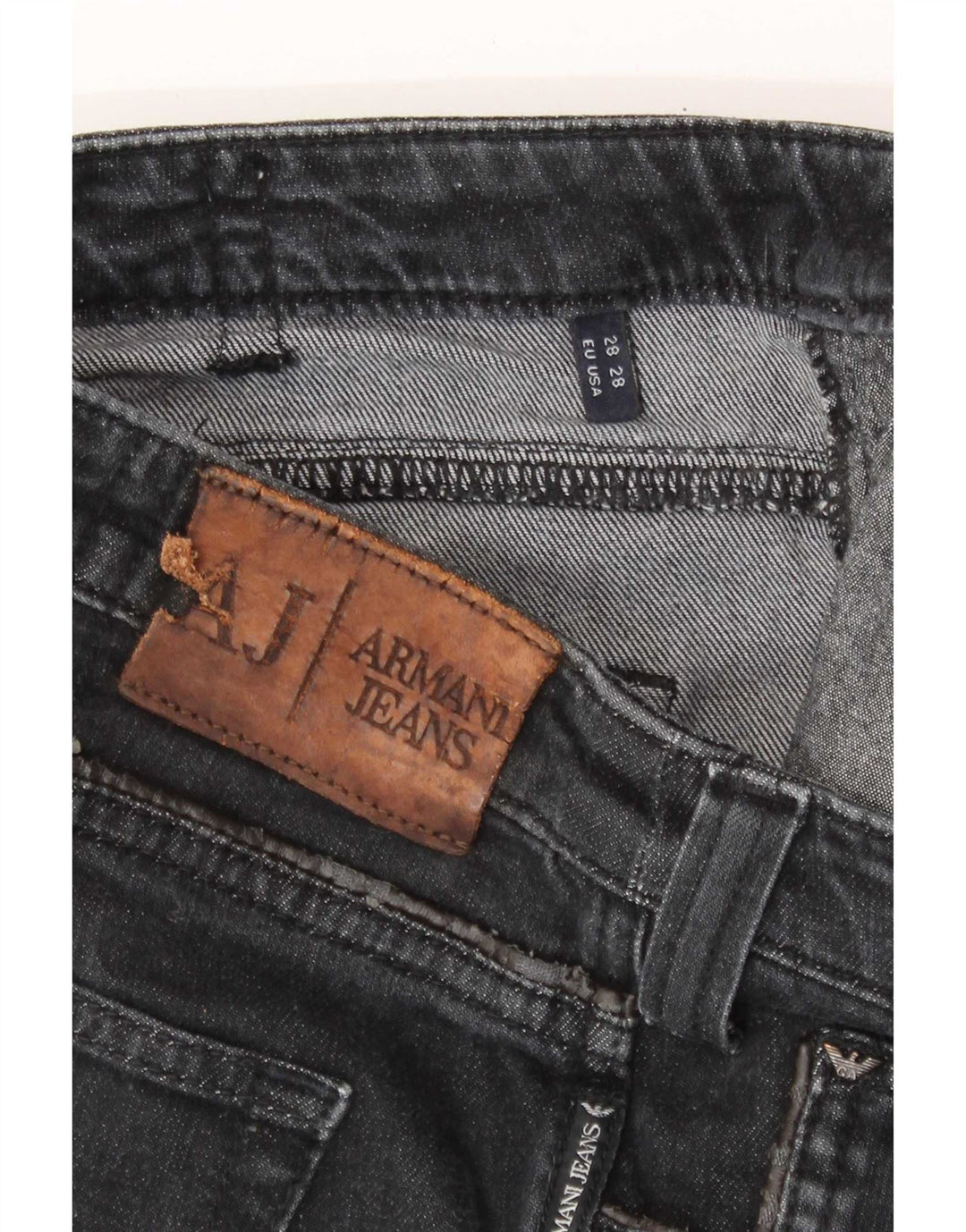 Jeans retos femininos Armani W28 L28 cinza