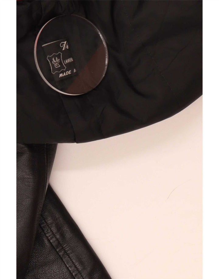 Jaqueta de couro masculina John and Son's IT 50 grande preta