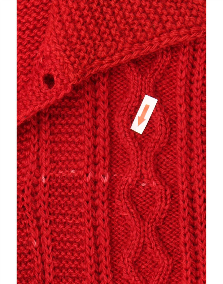 Suéter Cardigan Masculino Vintage Médio Borgonha