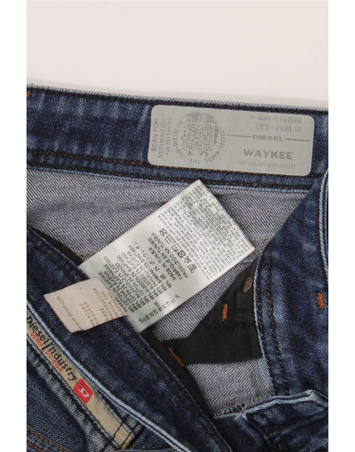 Diesel Masculino Waykee Regular Straight Jeans W34 L28 Azul Algodão