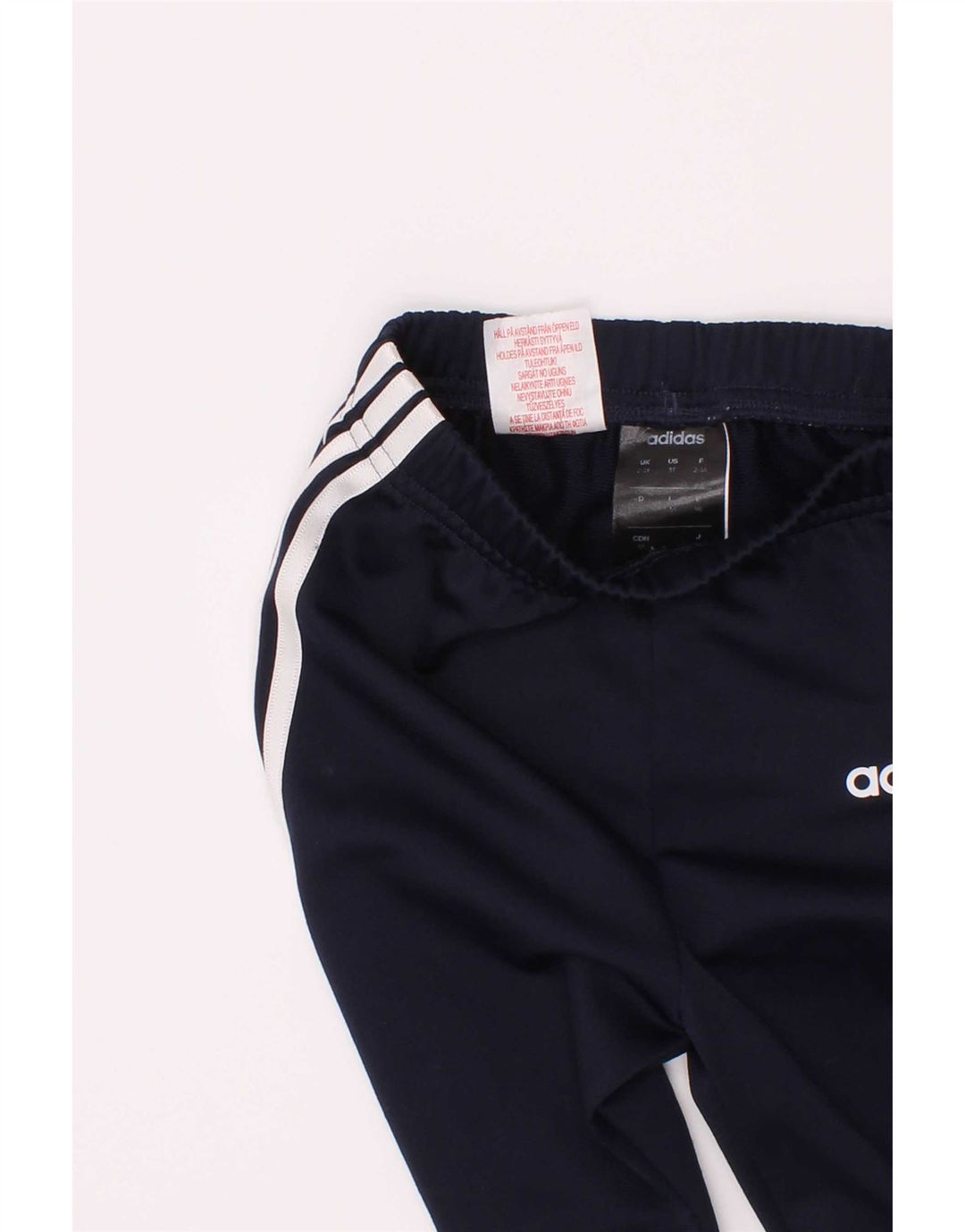 Adidas meninos calças de treino joggers 2-3 anos azul marinho poliéster