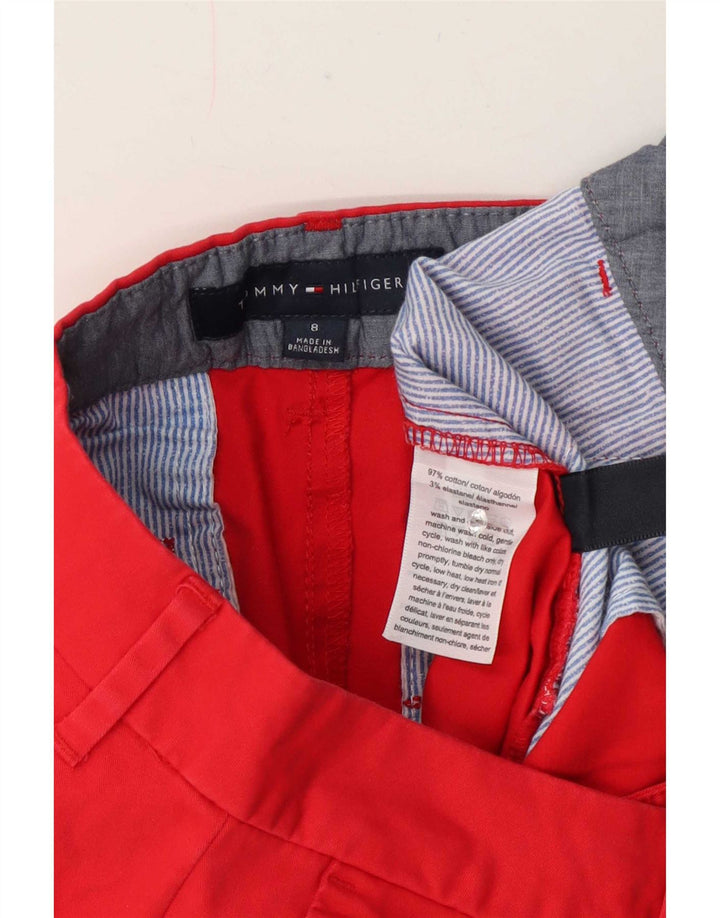 Shorts Chino feminino Tommy Hilfiger EUA 8 médio W30 algodão vermelho