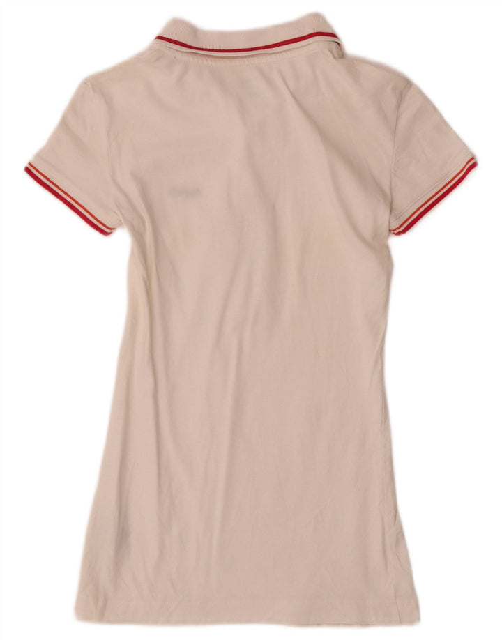 Camisa polo feminina REEBOK UK 4 XS algodão branco