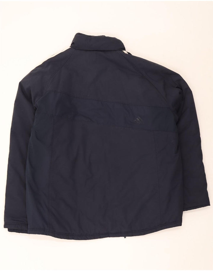 Jaqueta acolchoada masculina Adidas UK 42 XL azul marinho poliéster