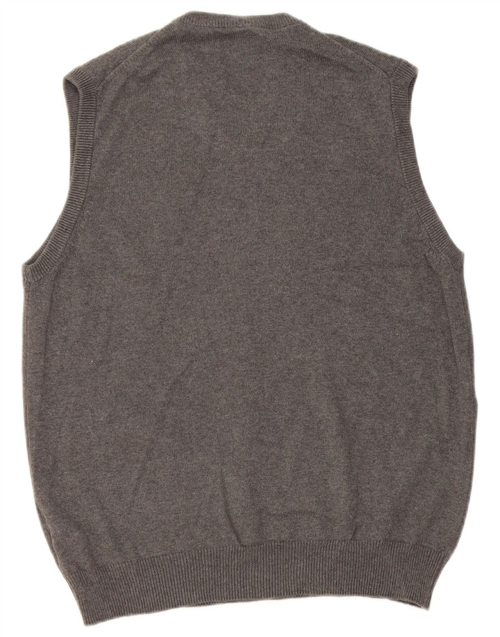 Regata masculina de ajuste regular Marks & Spencer de algodão cinza médio