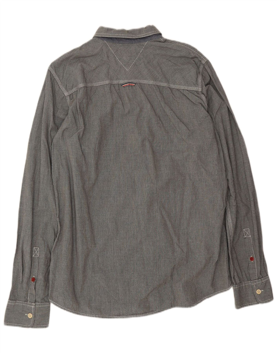Camisa masculina Tommy Hilfiger XL cinza houndstooth algodão