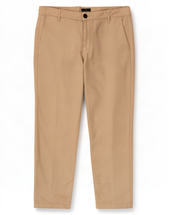 Calça cortada feminina Fred Perry W31 L25 algodão bege