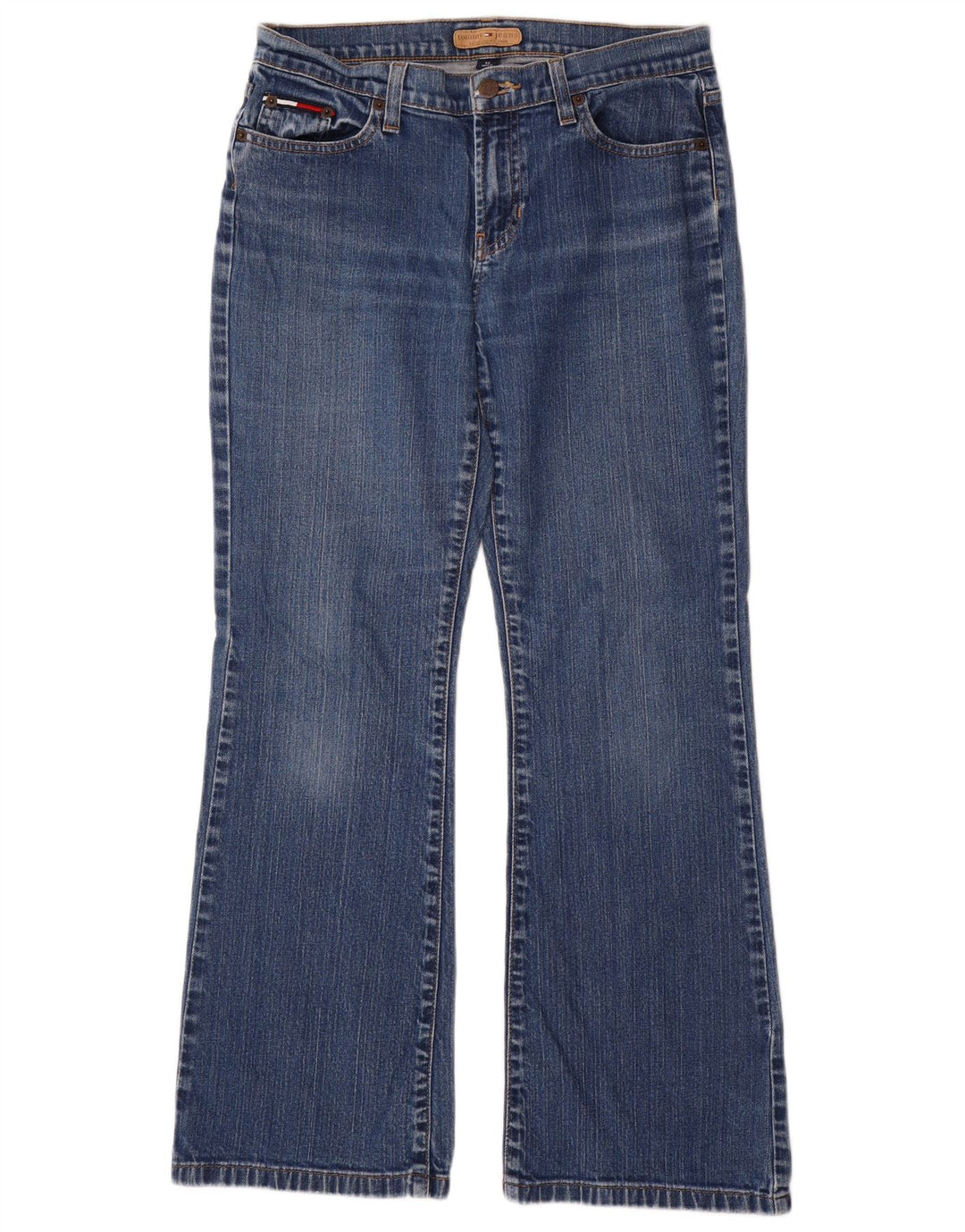 Jeans feminino Tommy Hilfiger Bootcut US 9 médio W30 L29 algodão azul