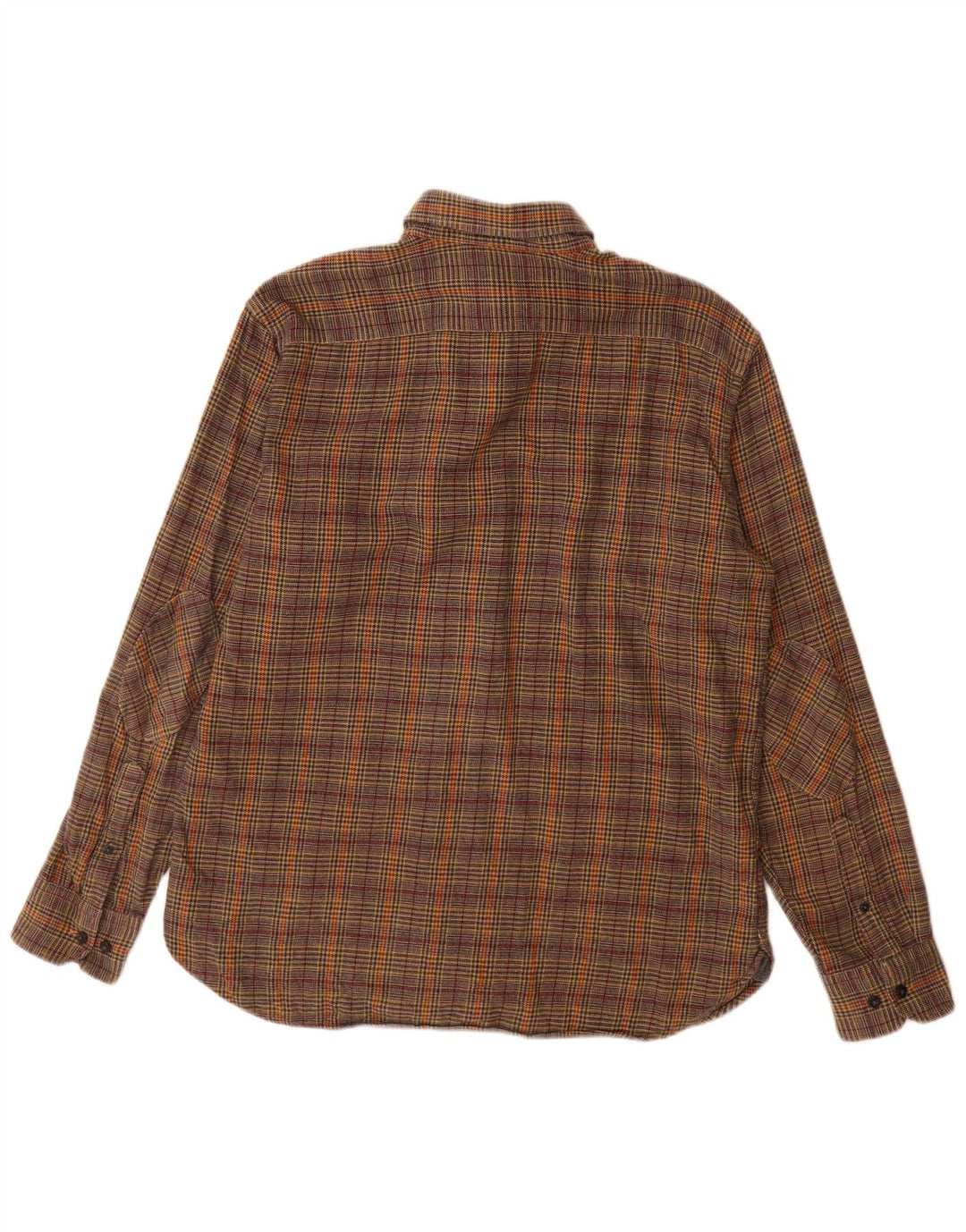 Camisa masculina de flanela Blue Harbor da Marks & Spencer grande marrom houndstooth