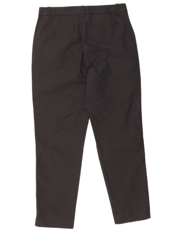 Calça chino feminina de cintura alta Marks & Spencer Reino Unido 12 médio W30 L27 preta
