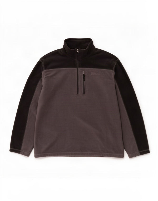 Suéter de lã masculino Mountain Warehouse com zíper e gola 3XL cinza colorblock