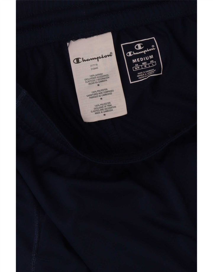 Shorts esportivos gráficos masculinos Champion médio azul marinho poliéster
