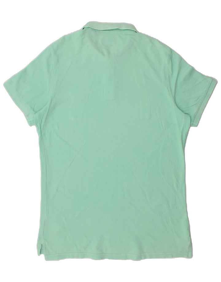 SUPERDRY Mens Polo Shirt 2XL Green Cotton Vintage Superdry and Second-Hand Superdry from Messina Hembry 