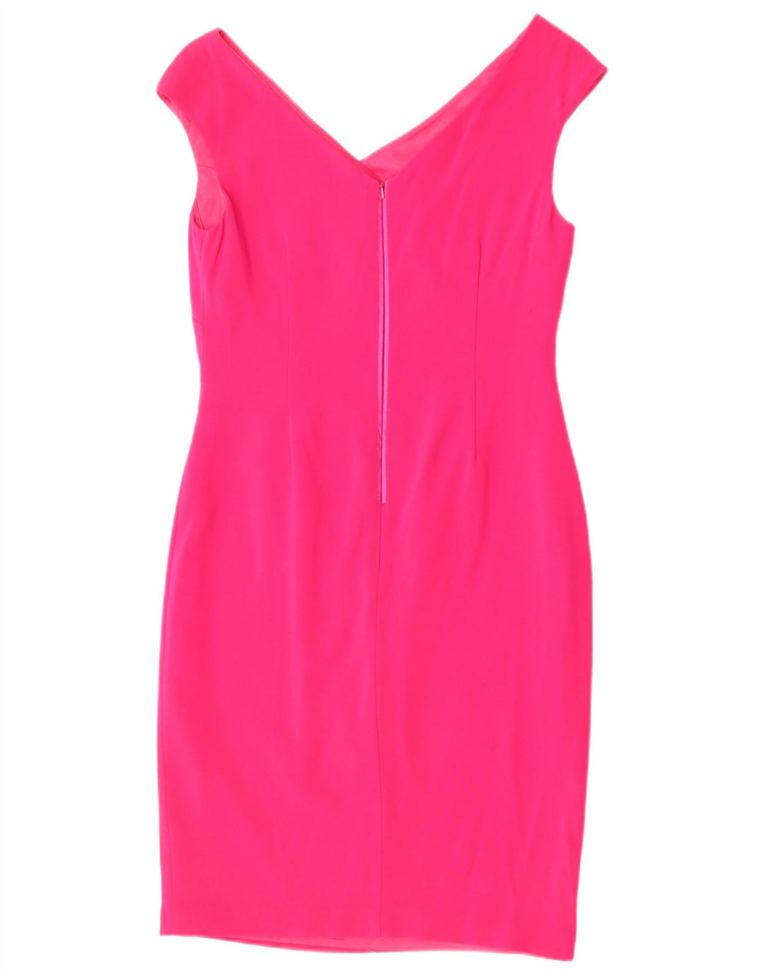 Vestido feminino Coast sem mangas com bainha UK 12 médio rosa triacetato