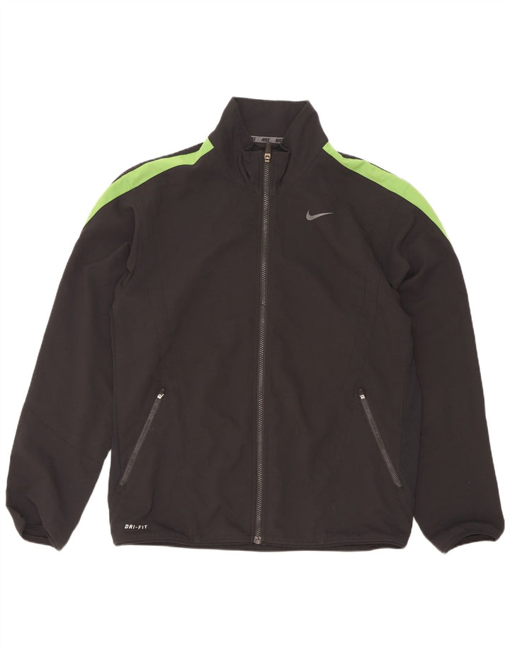 Jaqueta Nike Mens Dri Fit Tracksuit Top Médio Preto Colourblock Poliéster