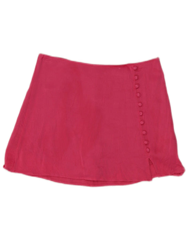 Zara Skort Feminino Médio W28 Viscose Rosa