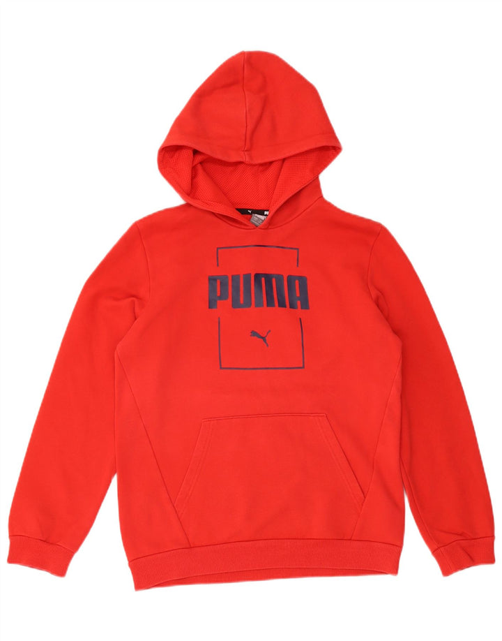 Jumper com capuz gráfico Puma Boys 13-14 anos vermelho poliéster