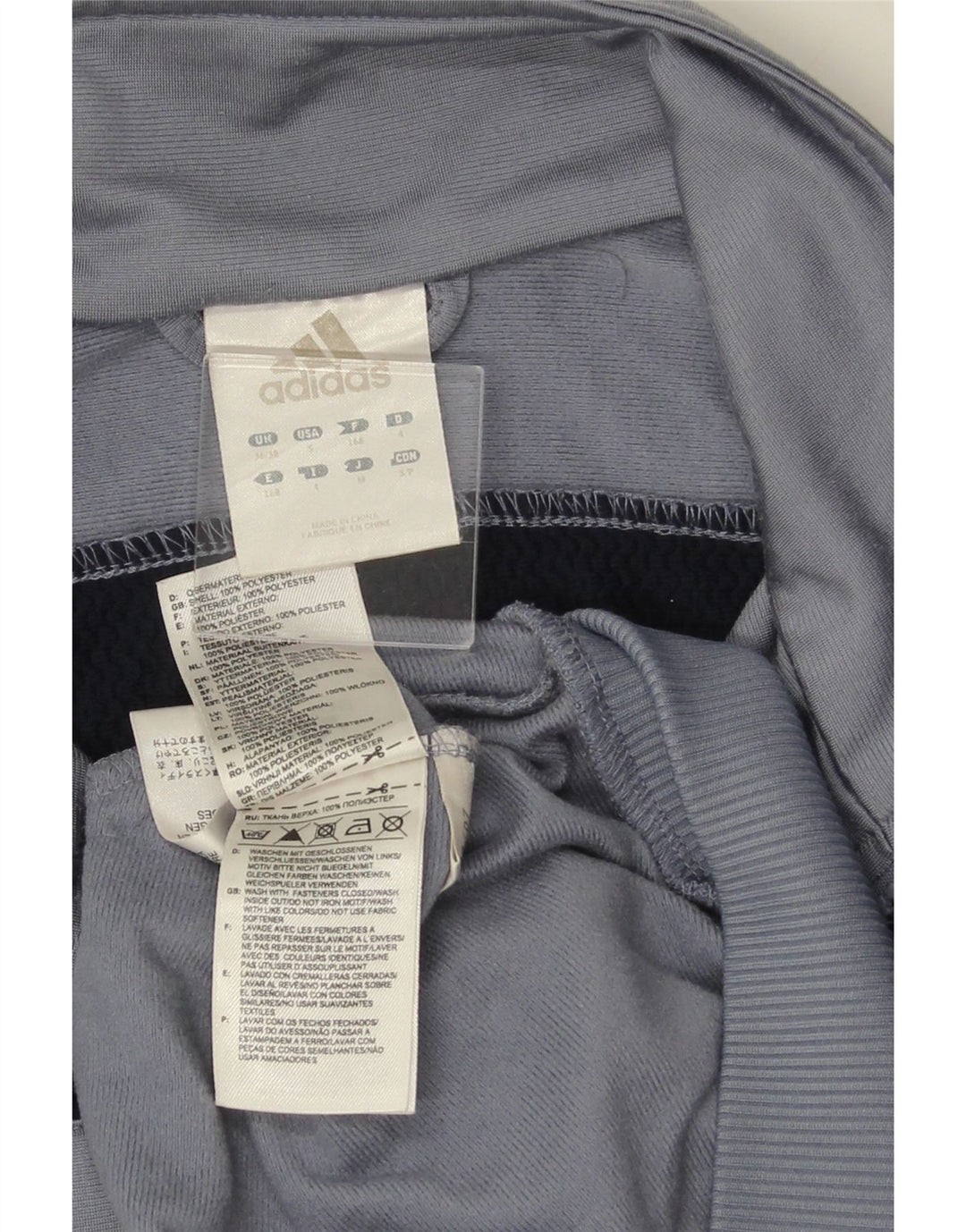 ADIDAS Mens Graphic Tracksuit Top Jacket UK 36/38 Small Grey Colourblock