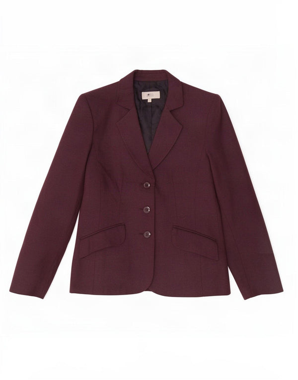 Jaqueta blazer feminina Marks & Spencer Reino Unido 14 espinha de peixe marrom médio