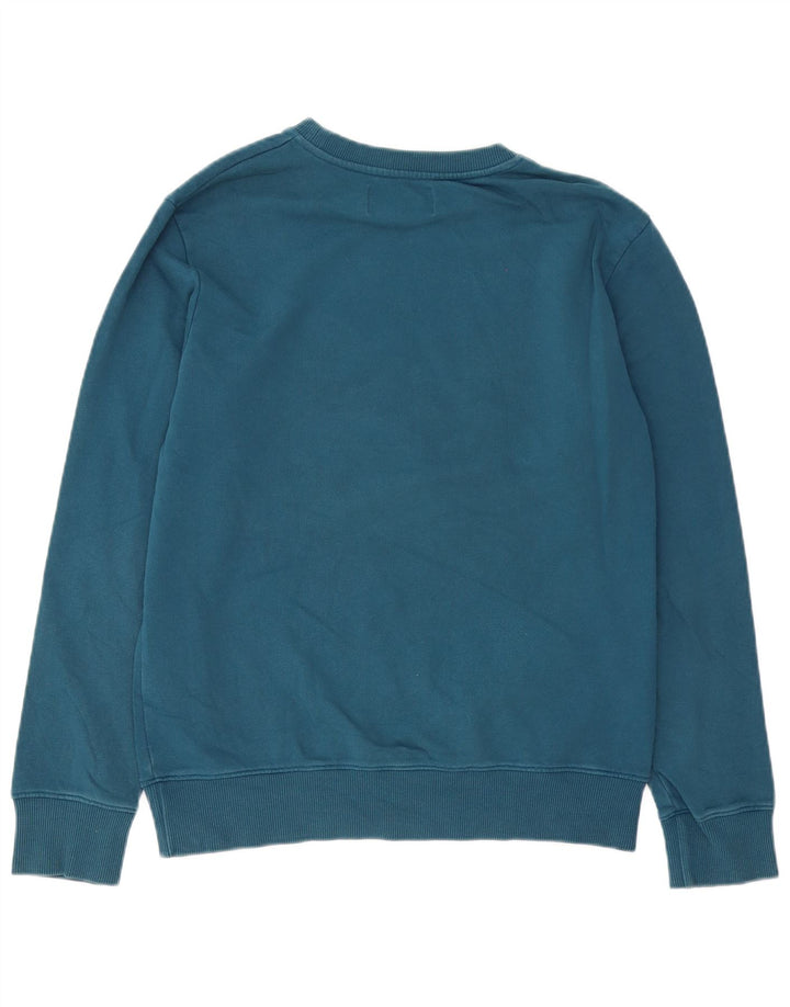 Calvin Klein Jeans Masculino moletom gráfico jumper médio azul algodão