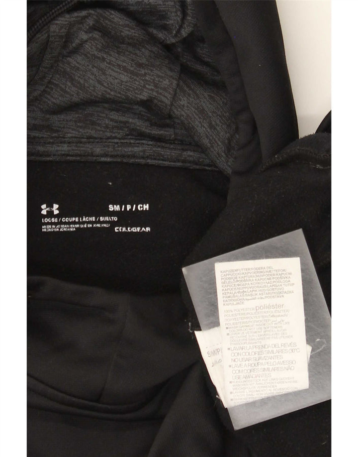 Under Armour masculino Cold Gear Graphic moletom com capuz pequeno poliéster preto