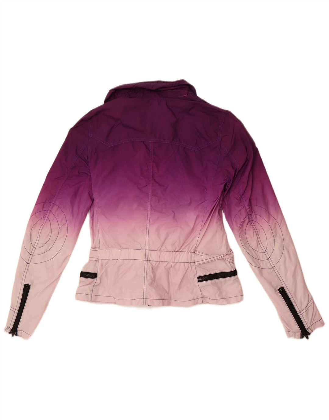 Jaqueta utilitária feminina Blauer UK 12 poliamida colorblock roxo médio