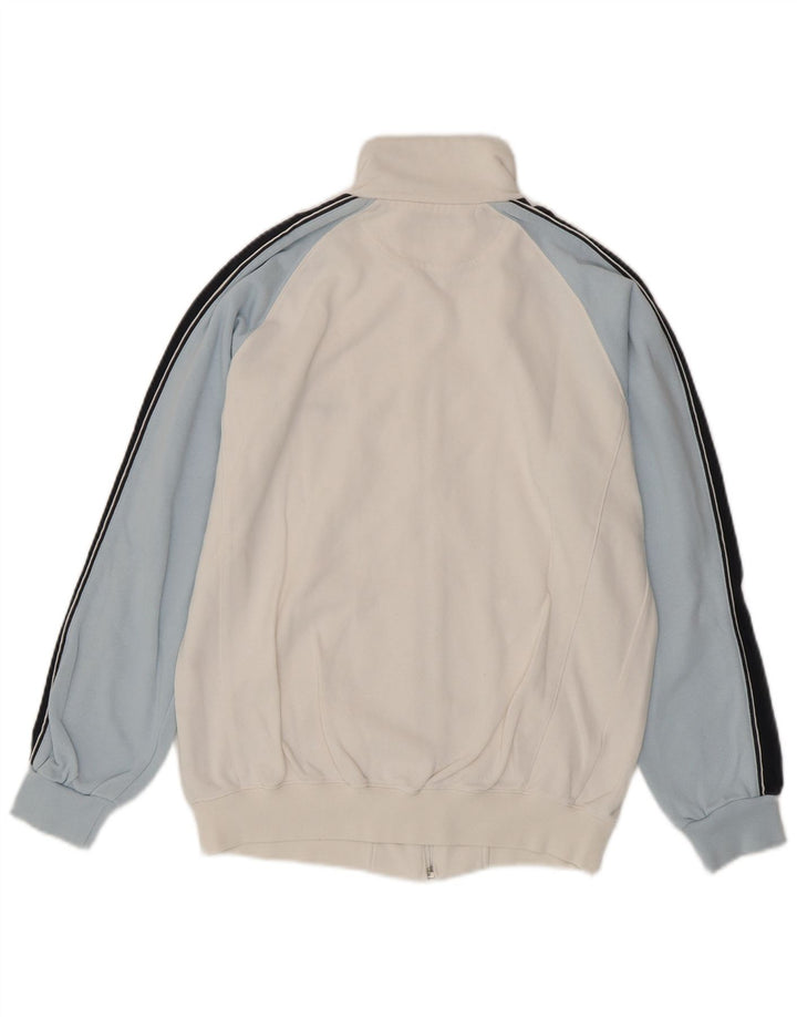 Jaqueta feminina Champion UK 16 grande bloco colorido branco