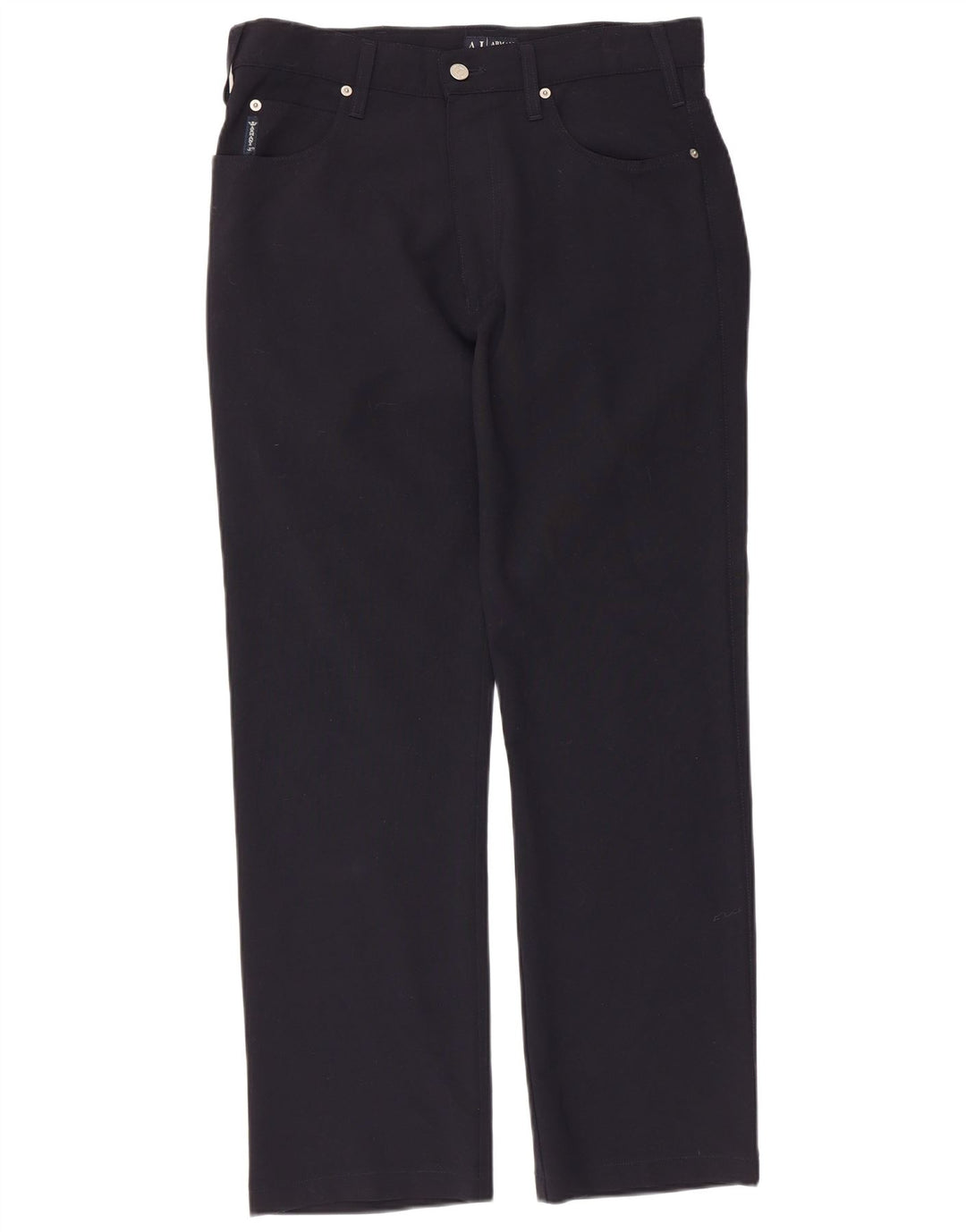 Calça casual reta masculina Armani W32 L29 poliéster azul marinho