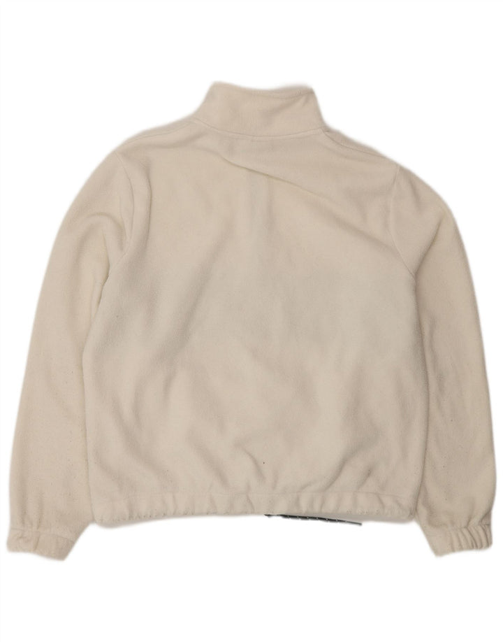 Jumper feminino de lã gráfico oversized FILA Reino Unido 10 pequeno bloco colorido branco