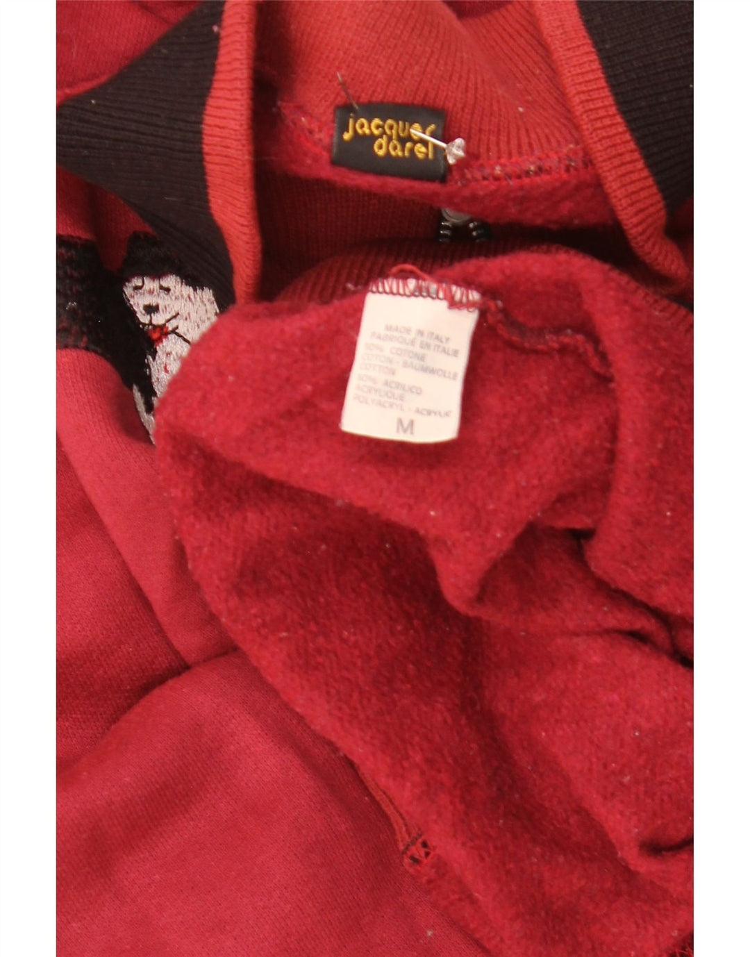 Moletom gráfico masculino vintage jumper médio vermelho algodão colorblock
