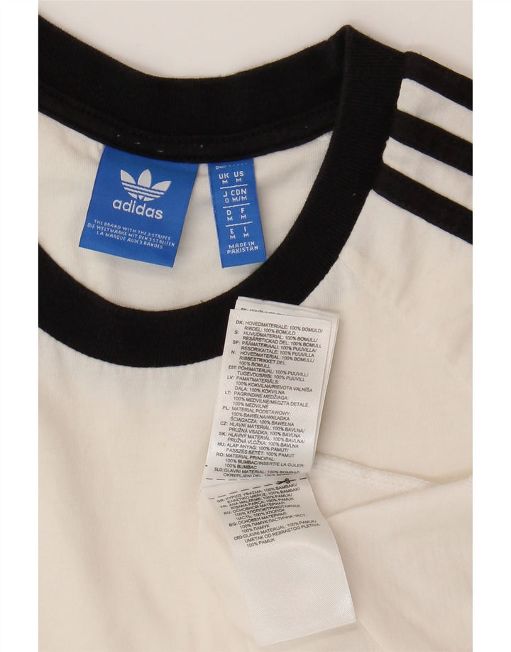 ADIDAS Mens Graphic T-Shirt Top Médio Algodão Branco