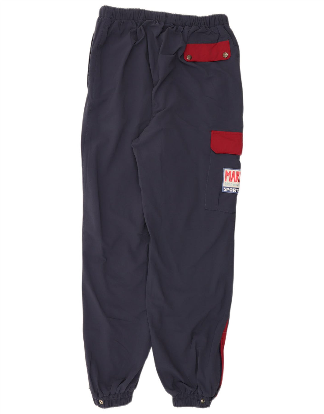 Calça de treino masculina vintage Joggers IT 48 médio azul marinho colorblock