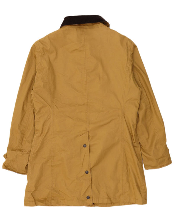 Sobretudo feminino BARBOUR UK 16 grande algodão cáqui