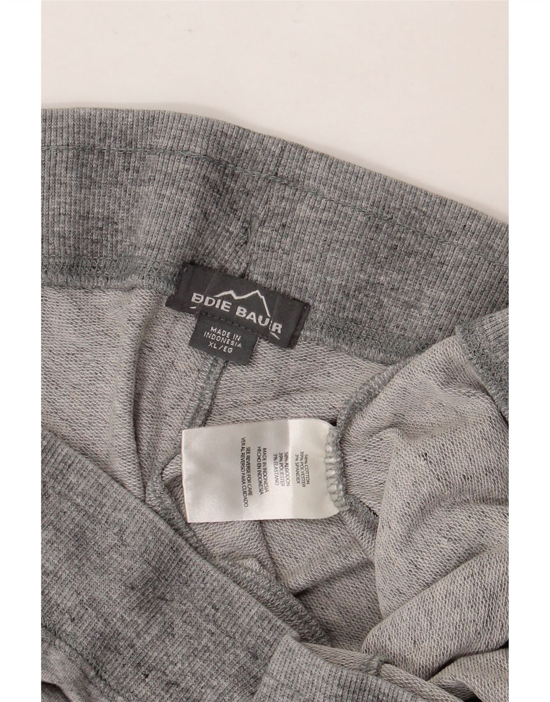 EDDIE BAUER Shorts esportivo feminino UK 18 XL cinza manchado de algodão