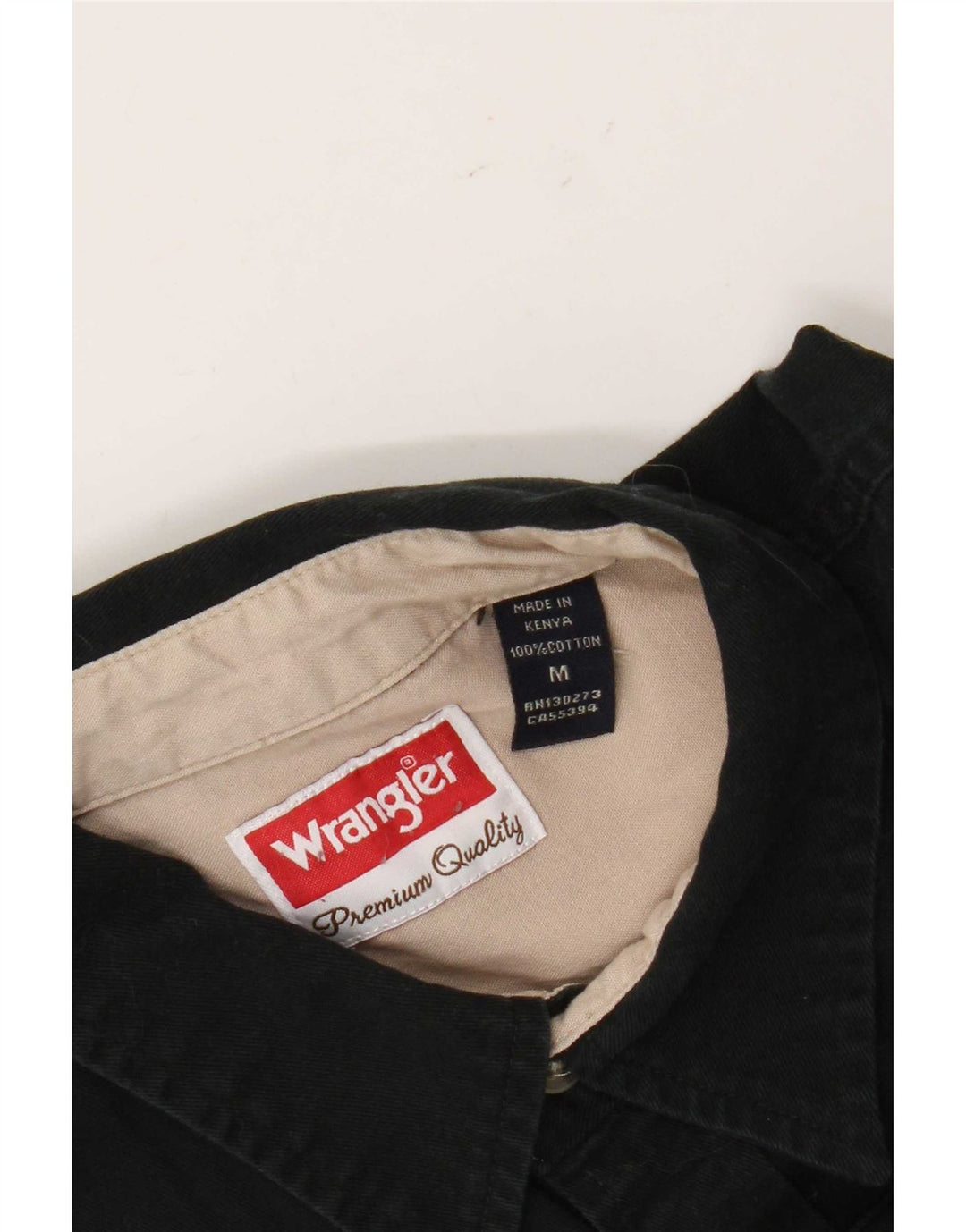 Camisa masculina Wrangler de algodão preto médio