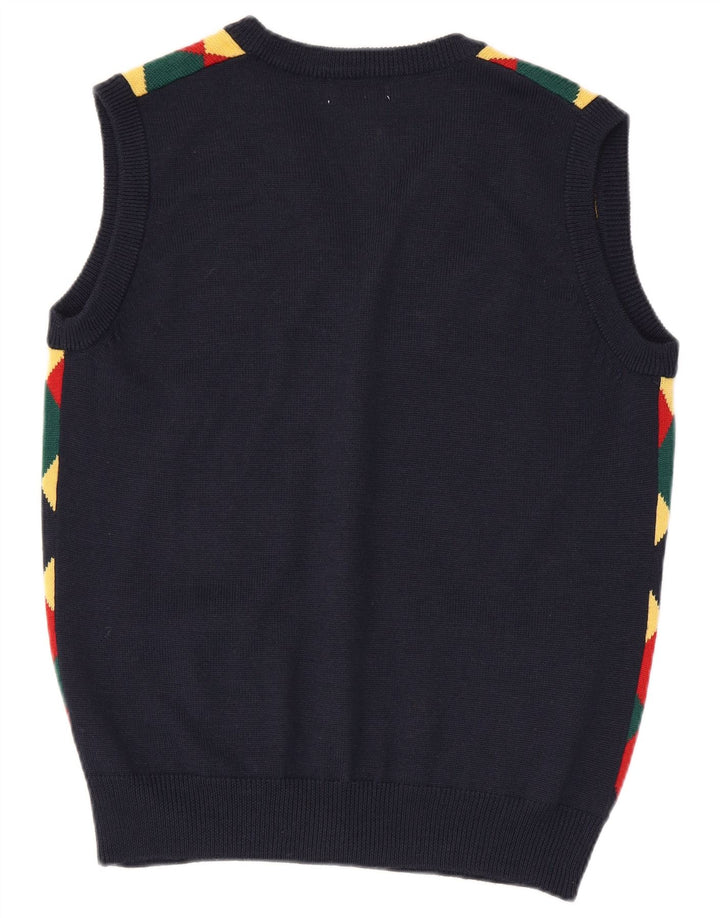 Suéter cardigã feminino vintage de grandes dimensões US 2 XS multicolorido