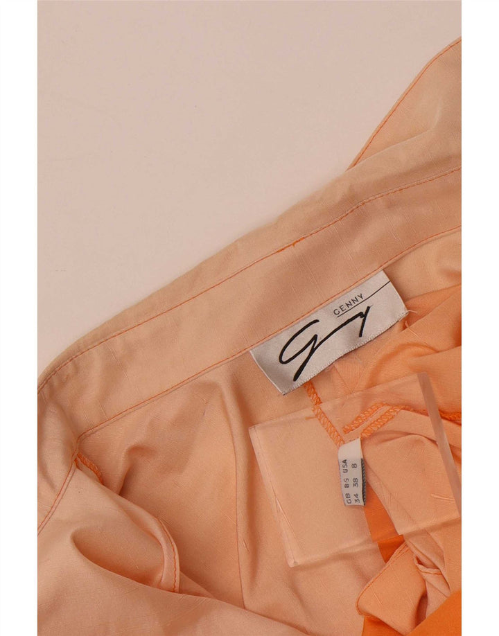 Vestido camisa feminino Genny EUA 8 médio laranja