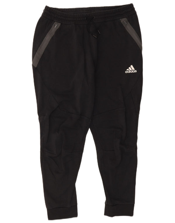 Calça de treino masculina Adidas Joggers XL preto colorblock algodão