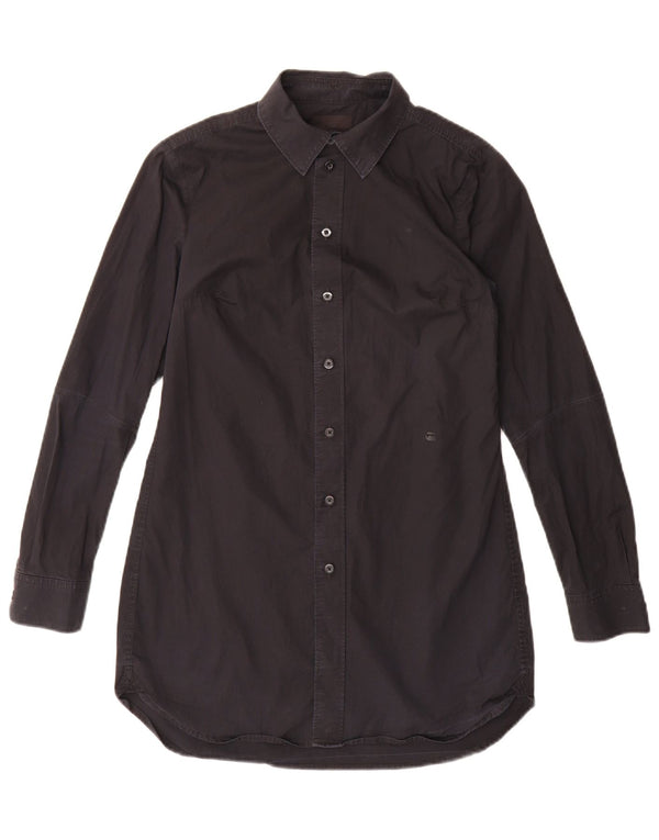 Vestido camisa feminino G-Star UK 12 algodão preto médio