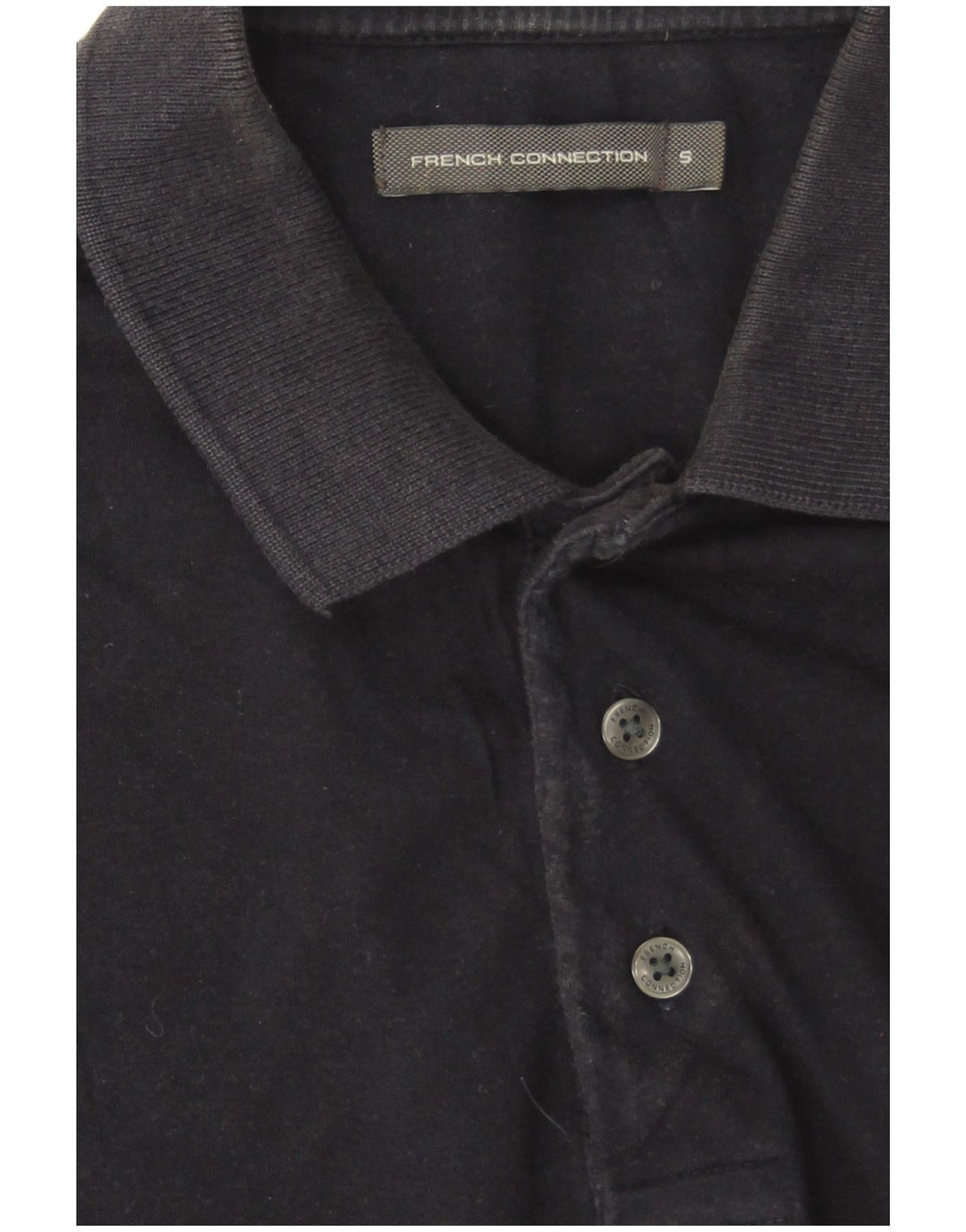 Camisa polo masculina French Connection pequena algodão azul marinho