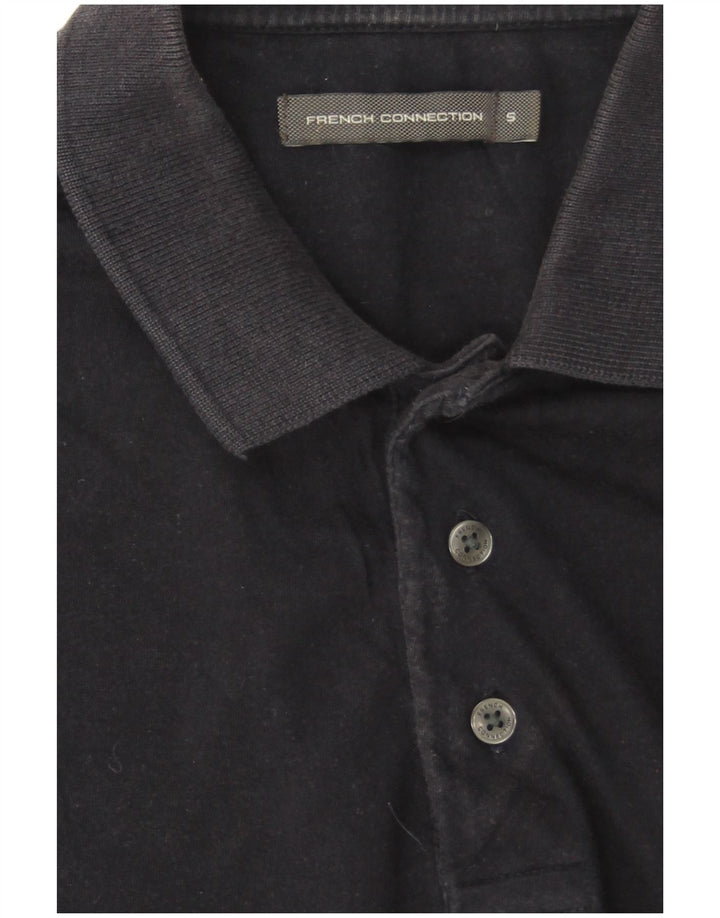 Camisa polo masculina French Connection pequena algodão azul marinho