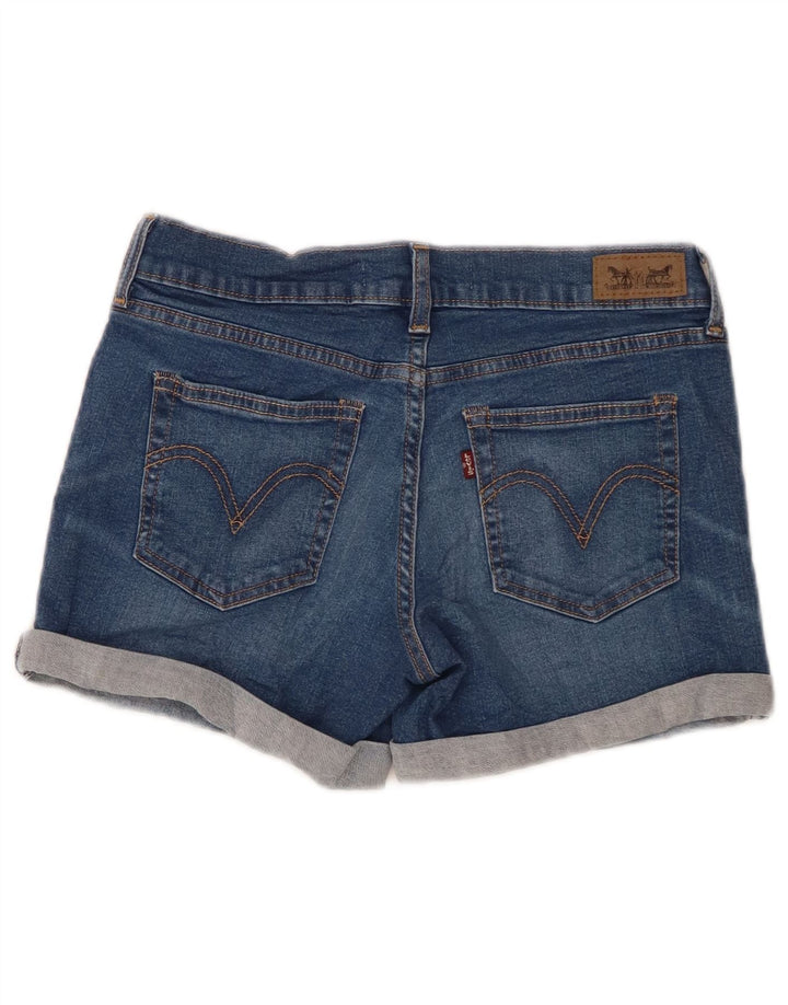 Shorts jeans feminino LEVI'S W26 pequeno algodão azul