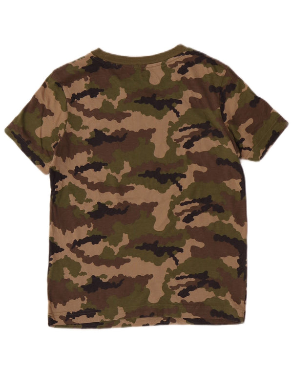 Camiseta Adidas Boys Regular Graphic Top 9-10 Anos Camuflagem Verde