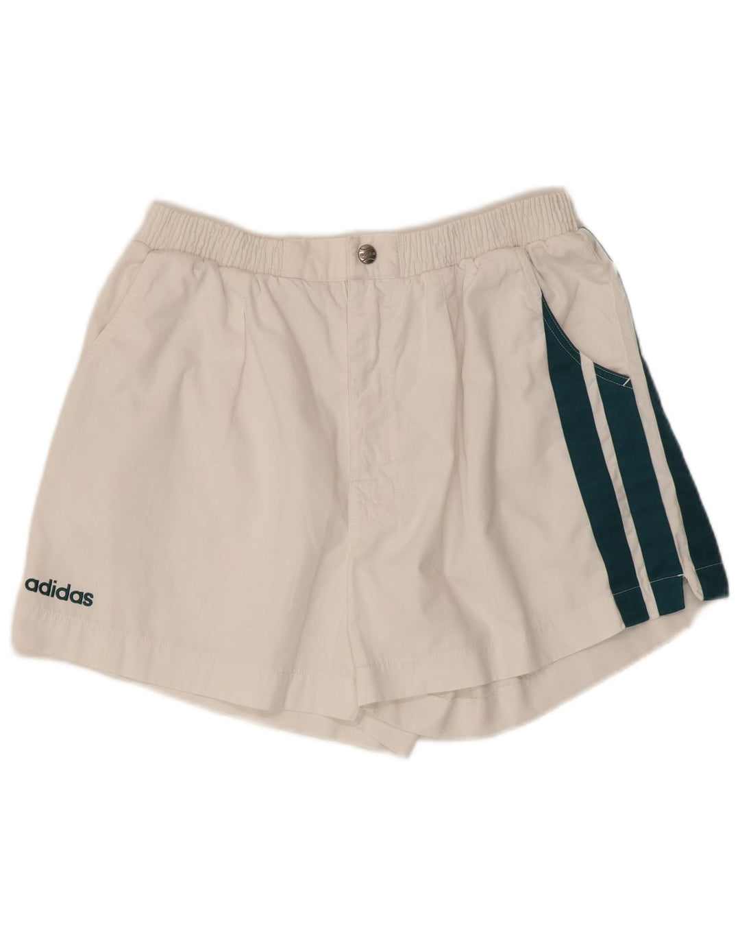 Adidas Mens Chino Shorts W38 XL Branco Colourblock Poliéster